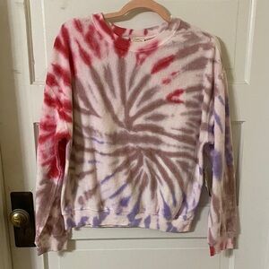 Vibrant Tie-Dye Crew Neck Sweater